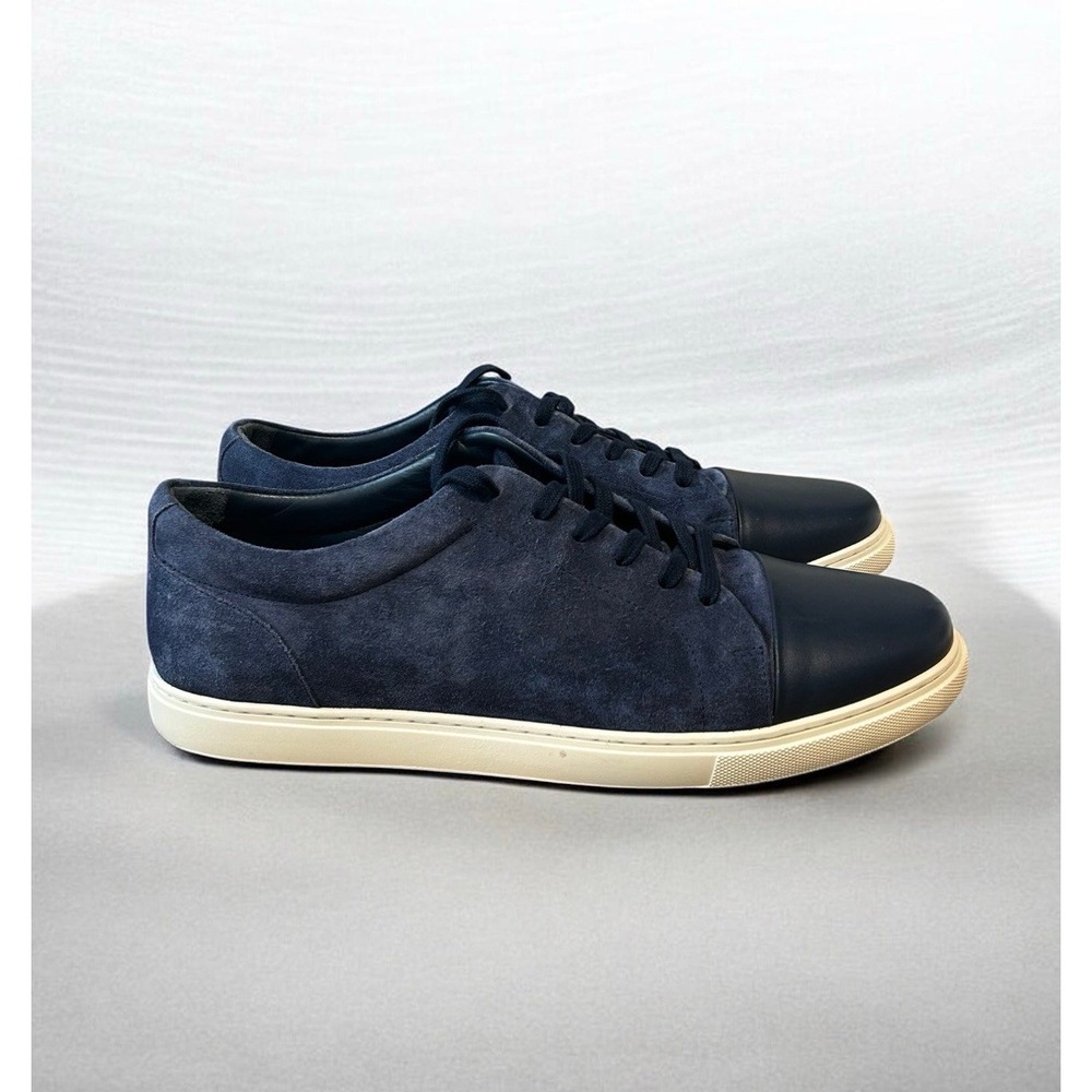Allen Edmonds Cooper Navy Blue Suede Leather Cap Toe Sneakers Men's 13 D View 4